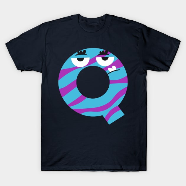 Q Letter T-Shirt by Mako Design 